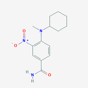 molecular formula C14H19N3O3 B4133221 4-[cyclohexyl(methyl)amino]-3-nitrobenzamide 