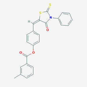 4-[(4-Oxo-3-phenyl-2-thioxo-1,3-thiazolidin-5-ylidene)methyl]phenyl 3-methylbenzoate