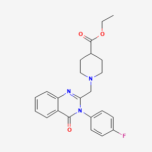ethyl 1-{[3-(4-fluorophenyl)-4-oxo-3,4-dihydro-2-quinazolinyl]methyl}-4-piperidinecarboxylate
