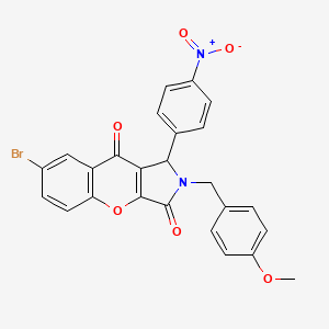 molecular formula C25H17BrN2O6 B4133268 7-bromo-2-(4-methoxybenzyl)-1-(4-nitrophenyl)-1,2-dihydrochromeno[2,3-c]pyrrole-3,9-dione 