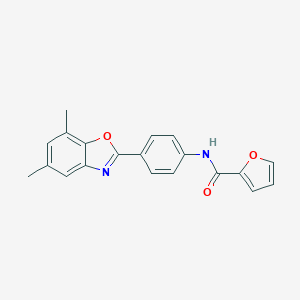 N-[4-(5,7-dimethyl-1,3-benzoxazol-2-yl)phenyl]furan-2-carboxamide