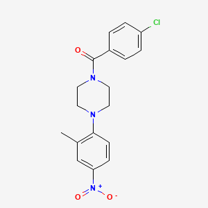 1-(4-chlorobenzoyl)-4-(2-methyl-4-nitrophenyl)piperazine