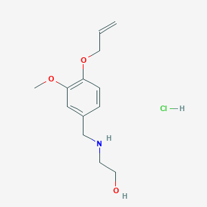 molecular formula C13H20ClNO3 B4133299 2-{[4-(allyloxy)-3-methoxybenzyl]amino}ethanol hydrochloride 