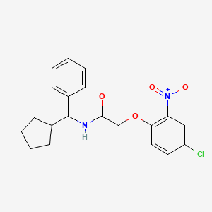 2-(4-chloro-2-nitrophenoxy)-N-[cyclopentyl(phenyl)methyl]acetamide