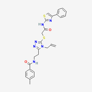 N-{2-[4-allyl-5-({2-oxo-2-[(4-phenyl-1,3-thiazol-2-yl)amino]ethyl}thio)-4H-1,2,4-triazol-3-yl]ethyl}-4-methylbenzamide