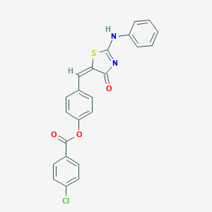 [4-[(E)-(2-anilino-4-oxo-1,3-thiazol-5-ylidene)methyl]phenyl] 4-chlorobenzoate