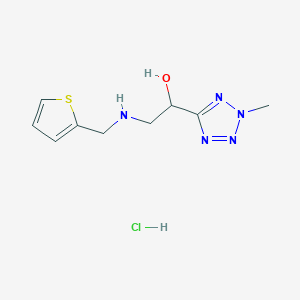 molecular formula C9H14ClN5OS B4133349 1-(2-methyl-2H-tetrazol-5-yl)-2-[(2-thienylmethyl)amino]ethanol hydrochloride 