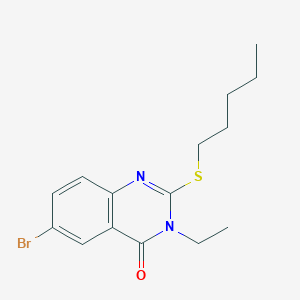 6-bromo-3-ethyl-2-(pentylthio)-4(3H)-quinazolinone