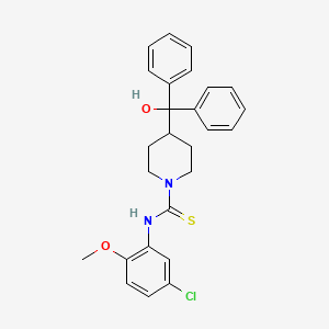 N-(5-chloro-2-methoxyphenyl)-4-[hydroxy(diphenyl)methyl]-1-piperidinecarbothioamide