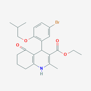 ethyl 4-(5-bromo-2-isobutoxyphenyl)-2-methyl-5-oxo-1,4,5,6,7,8-hexahydro-3-quinolinecarboxylate