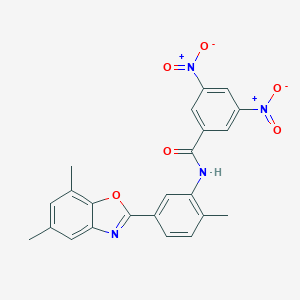 N-[5-(5,7-dimethyl-1,3-benzoxazol-2-yl)-2-methylphenyl]-3,5-bisnitrobenzamide
