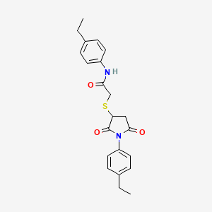 N-(4-ethylphenyl)-2-{[1-(4-ethylphenyl)-2,5-dioxo-3-pyrrolidinyl]thio}acetamide