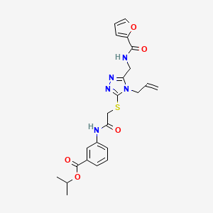isopropyl 3-{[({4-allyl-5-[(2-furoylamino)methyl]-4H-1,2,4-triazol-3-yl}thio)acetyl]amino}benzoate