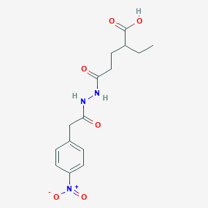 molecular formula C15H19N3O6 B4133431 2-ethyl-5-{2-[(4-nitrophenyl)acetyl]hydrazino}-5-oxopentanoic acid 