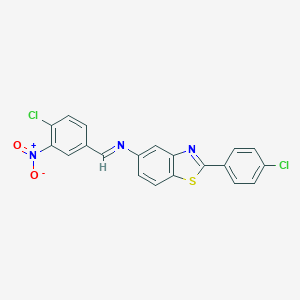 5-({4-Chloro-3-nitrobenzylidene}amino)-2-(4-chlorophenyl)-1,3-benzothiazole