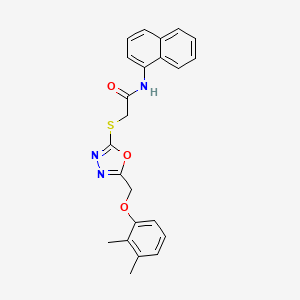 molecular formula C23H21N3O3S B4133466 2-({5-[(2,3-dimethylphenoxy)methyl]-1,3,4-oxadiazol-2-yl}thio)-N-1-naphthylacetamide 