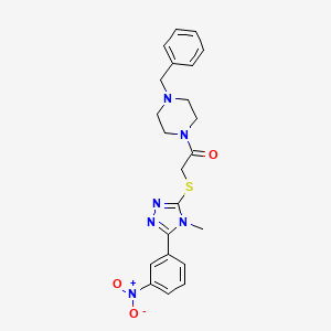 1-(4-benzylpiperazin-1-yl)-2-{[4-methyl-5-(3-nitrophenyl)-4H-1,2,4-triazol-3-yl]sulfanyl}ethanone