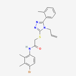 molecular formula C22H23BrN4OS B4133488 2-{[4-allyl-5-(2-methylphenyl)-4H-1,2,4-triazol-3-yl]thio}-N-(4-bromo-2,3-dimethylphenyl)acetamide 