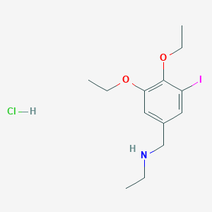 N-[(3,4-diethoxy-5-iodophenyl)methyl]ethanamine;hydrochloride