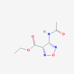 molecular formula C7H9N3O4 B413351 Ethyl 4-(acetylamino)-1,2,5-oxadiazole-3-carboxylate CAS No. 311774-00-2