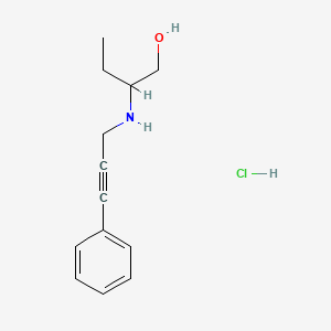 molecular formula C13H18ClNO B4133523 2-[(3-phenyl-2-propyn-1-yl)amino]-1-butanol hydrochloride 