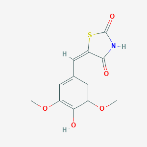 molecular formula C12H11NO5S B413354 5-(3,5-Dimethoxy-4-hydroxybenzylidene)thiazolidine-2,4-dione 