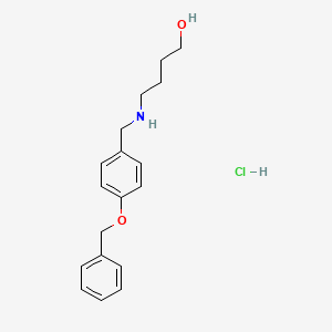 molecular formula C18H24ClNO2 B4133544 4-{[4-(benzyloxy)benzyl]amino}-1-butanol hydrochloride 