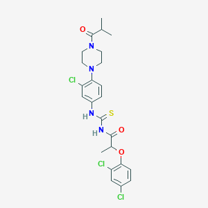 N-({[3-chloro-4-(4-isobutyryl-1-piperazinyl)phenyl]amino}carbonothioyl)-2-(2,4-dichlorophenoxy)propanamide