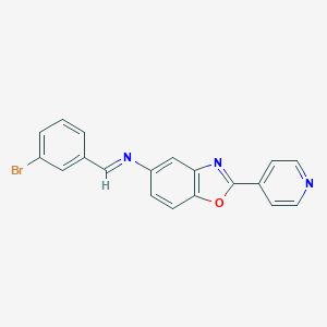 N-(3-bromobenzylidene)-N-[2-(4-pyridinyl)-1,3-benzoxazol-5-yl]amine