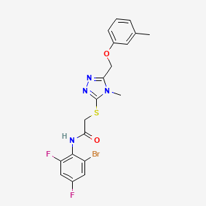 molecular formula C19H17BrF2N4O2S B4133584 N-(2-bromo-4,6-difluorophenyl)-2-({4-methyl-5-[(3-methylphenoxy)methyl]-4H-1,2,4-triazol-3-yl}thio)acetamide 