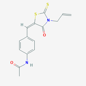 molecular formula C15H14N2O2S2 B413360 N-{4-[(3-allyl-4-oxo-2-thioxo-1,3-thiazolidin-5-ylidene)methyl]phenyl}acetamide 