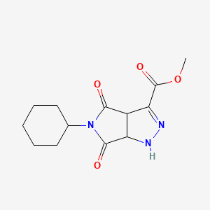 molecular formula C13H17N3O4 B4133613 methyl 5-cyclohexyl-4,6-dioxo-1,3a,4,5,6,6a-hexahydropyrrolo[3,4-c]pyrazole-3-carboxylate 