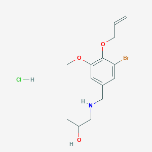 molecular formula C14H21BrClNO3 B4133620 1-{[4-(allyloxy)-3-bromo-5-methoxybenzyl]amino}-2-propanol hydrochloride 