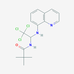 2,2-dimethyl-N-[2,2,2-trichloro-1-(quinolin-8-ylamino)ethyl]propanamide