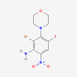 molecular formula C10H11BrFN3O3 B4133630 2-bromo-4-fluoro-3-(4-morpholinyl)-6-nitroaniline 