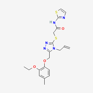 molecular formula C20H23N5O3S2 B4133659 2-({4-allyl-5-[(2-ethoxy-4-methylphenoxy)methyl]-4H-1,2,4-triazol-3-yl}thio)-N-1,3-thiazol-2-ylacetamide 
