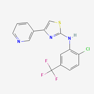 molecular formula C15H9ClF3N3S B4133675 N-[2-chloro-5-(trifluoromethyl)phenyl]-4-(3-pyridinyl)-1,3-thiazol-2-amine 