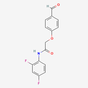 molecular formula C15H11F2NO3 B4133684 N-(2,4-difluorophenyl)-2-(4-formylphenoxy)acetamide 
