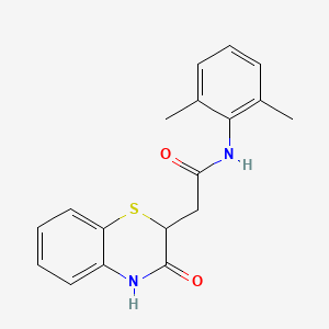 molecular formula C18H18N2O2S B4133705 N-(2,6-dimethylphenyl)-2-(3-oxo-3,4-dihydro-2H-1,4-benzothiazin-2-yl)acetamide 