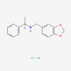N-(1,3-benzodioxol-5-ylmethyl)-1-phenylethanamine hydrochloride