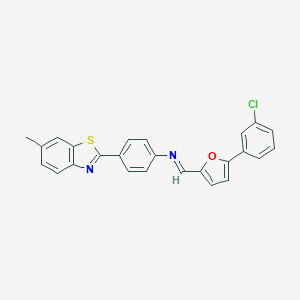 N-{[5-(3-chlorophenyl)-2-furyl]methylene}-N-[4-(6-methyl-1,3-benzothiazol-2-yl)phenyl]amine