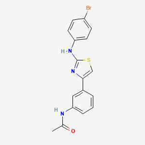 molecular formula C17H14BrN3OS B4133754 N-(3-{2-[(4-bromophenyl)amino]-1,3-thiazol-4-yl}phenyl)acetamide 