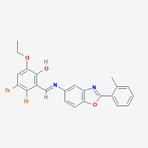 3,4-Dibromo-6-ethoxy-2-[(2-o-tolyl-benzooxazol-5-ylimino)-methyl]-phenol