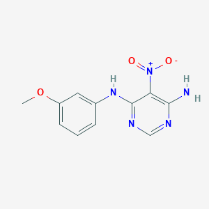 N-(3-methoxyphenyl)-5-nitro-4,6-pyrimidinediamine
