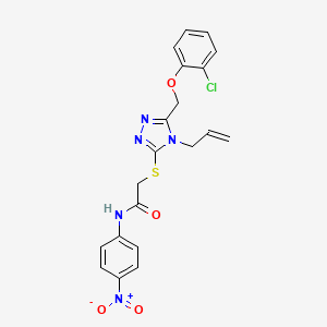 molecular formula C20H18ClN5O4S B4133795 2-({4-allyl-5-[(2-chlorophenoxy)methyl]-4H-1,2,4-triazol-3-yl}thio)-N-(4-nitrophenyl)acetamide 
