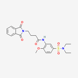 N-{5-[(diethylamino)sulfonyl]-2-methoxyphenyl}-4-(1,3-dioxo-1,3-dihydro-2H-isoindol-2-yl)butanamide