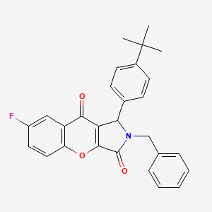 molecular formula C28H24FNO3 B4133810 2-benzyl-1-(4-tert-butylphenyl)-7-fluoro-1,2-dihydrochromeno[2,3-c]pyrrole-3,9-dione 