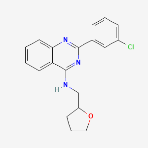 2-(3-chlorophenyl)-N-(tetrahydro-2-furanylmethyl)-4-quinazolinamine