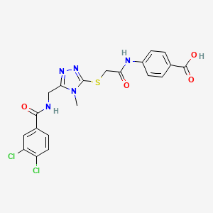 4-({[(5-{[(3,4-dichlorobenzoyl)amino]methyl}-4-methyl-4H-1,2,4-triazol-3-yl)thio]acetyl}amino)benzoic acid