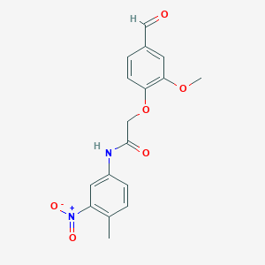 2-(4-formyl-2-methoxyphenoxy)-N-(4-methyl-3-nitrophenyl)acetamide